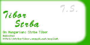 tibor strba business card